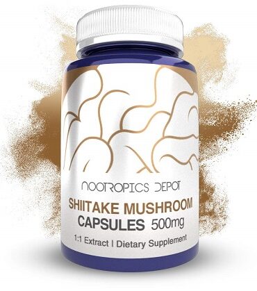 Shiitake Mushroom Capsules 500mg Whole Fruiting Body Lentinula