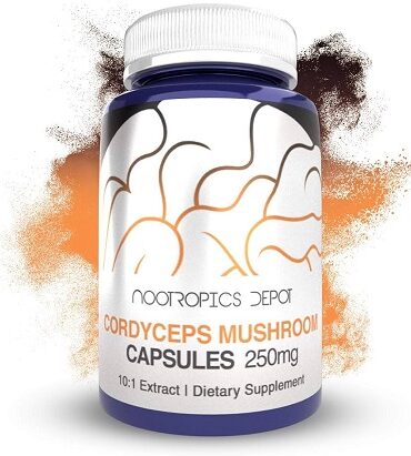 Cordyceps Mushroom 101 Dual Extract Capsules 250mg Whole Fruiting Body (Cordyceps Militaris)