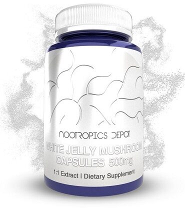 White Jelly Mushroom Capsules 500mg Whole Fruiting Body Tremella fuciformis